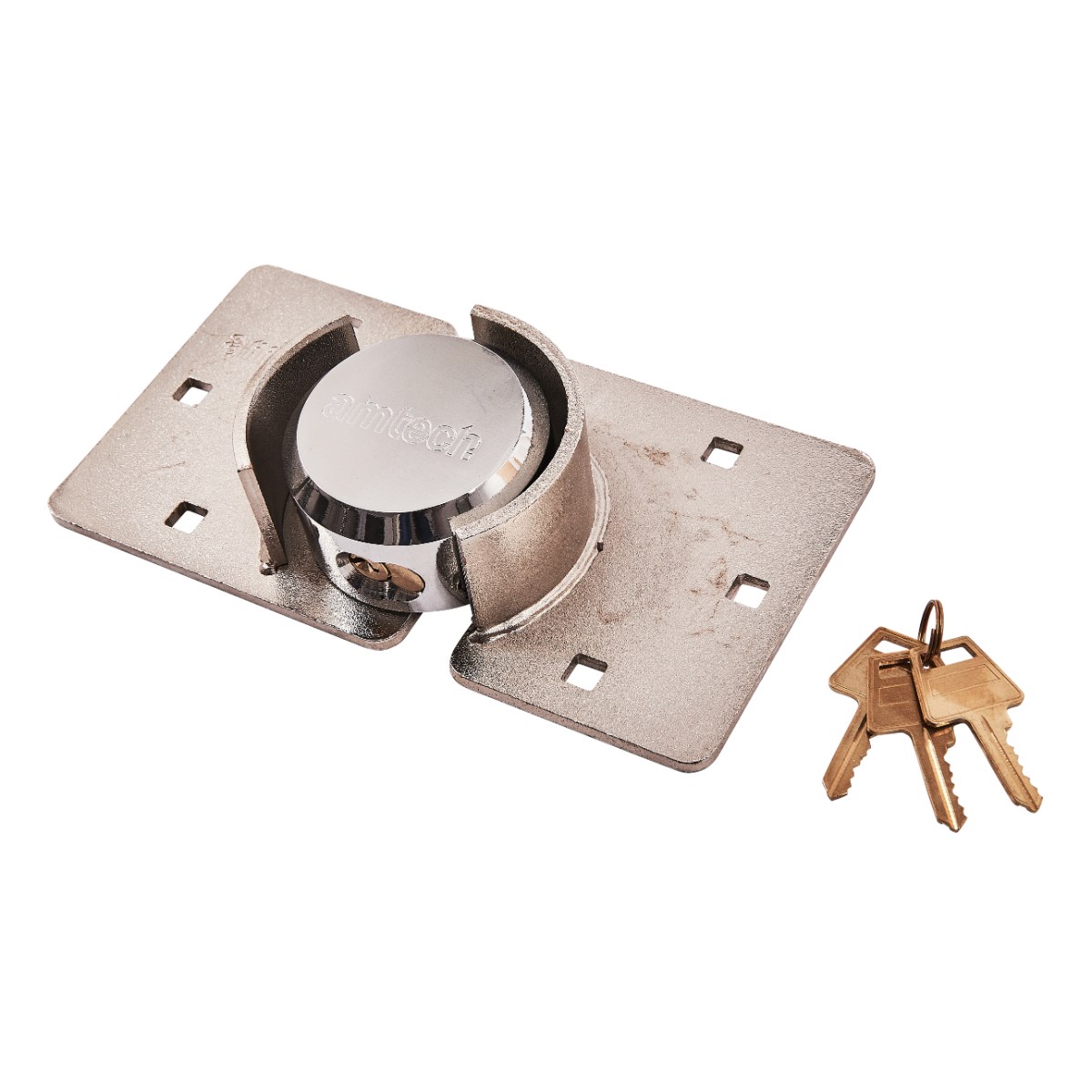 Round Shackleless 73mm Padlock Solid One Piece Steel Case