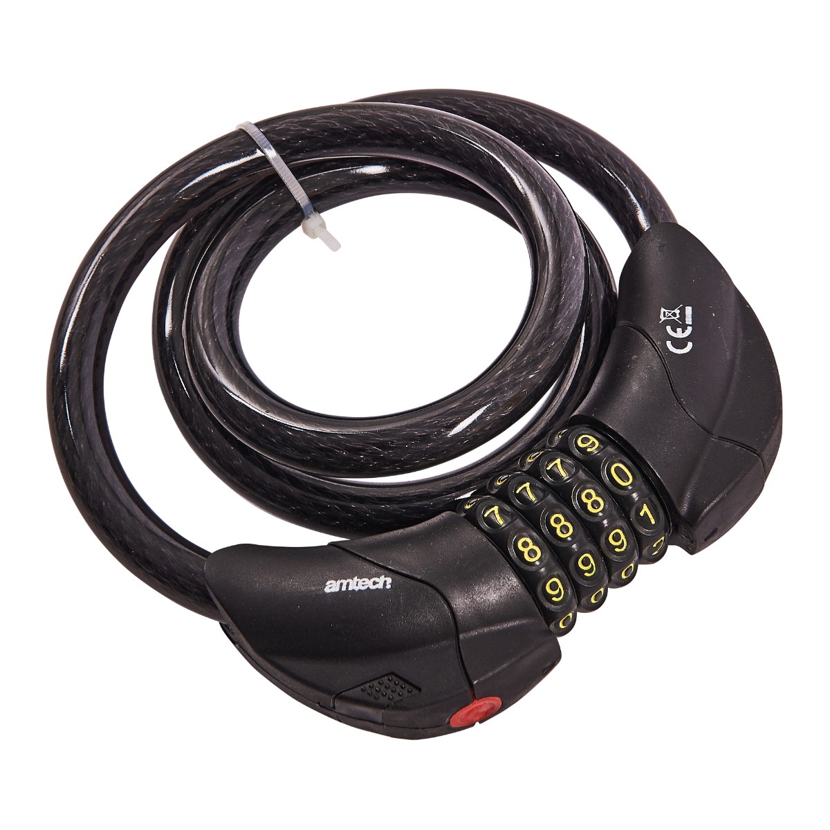 LED combination cable lock - Amtech