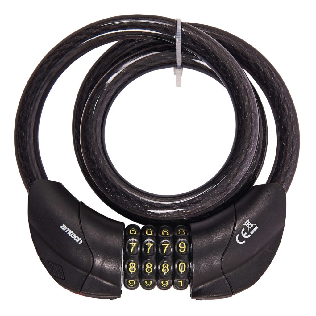 LED combination cable lock - Amtech
