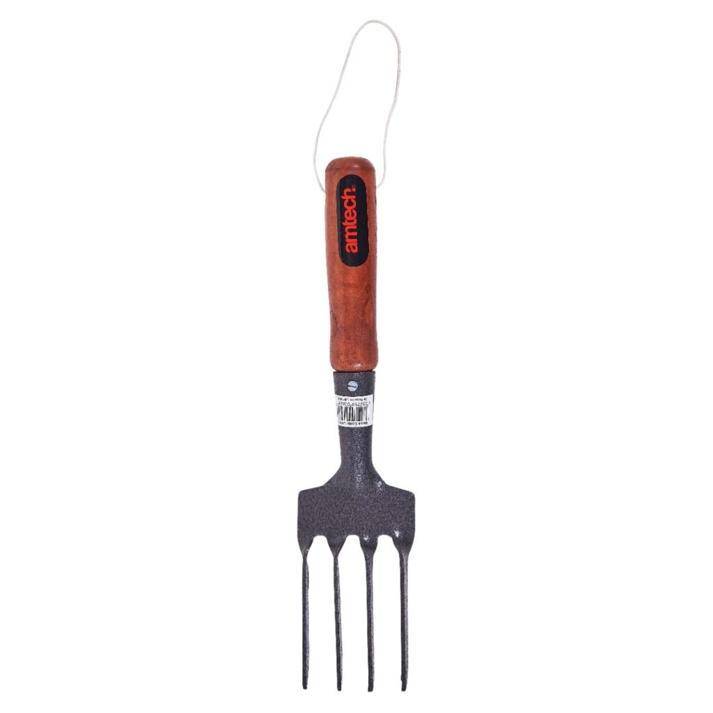 hand fork - wooden handle - Amtech