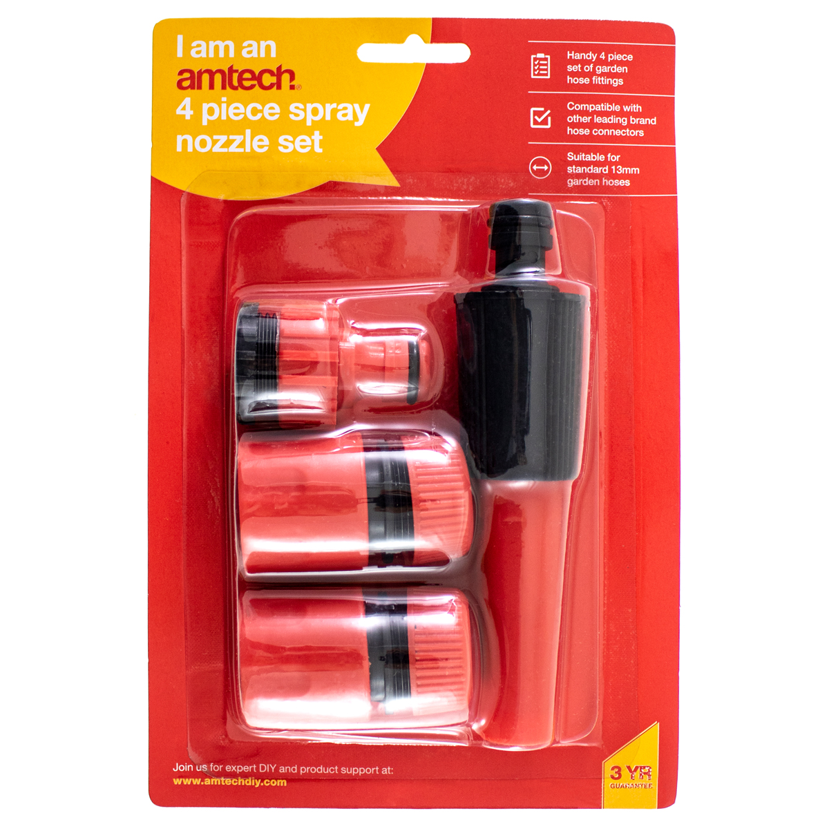 4 PEZZI Spray Nozzel Set Handy standard 13mm Connettore Tubo Da Giardino Kit di montaggio 