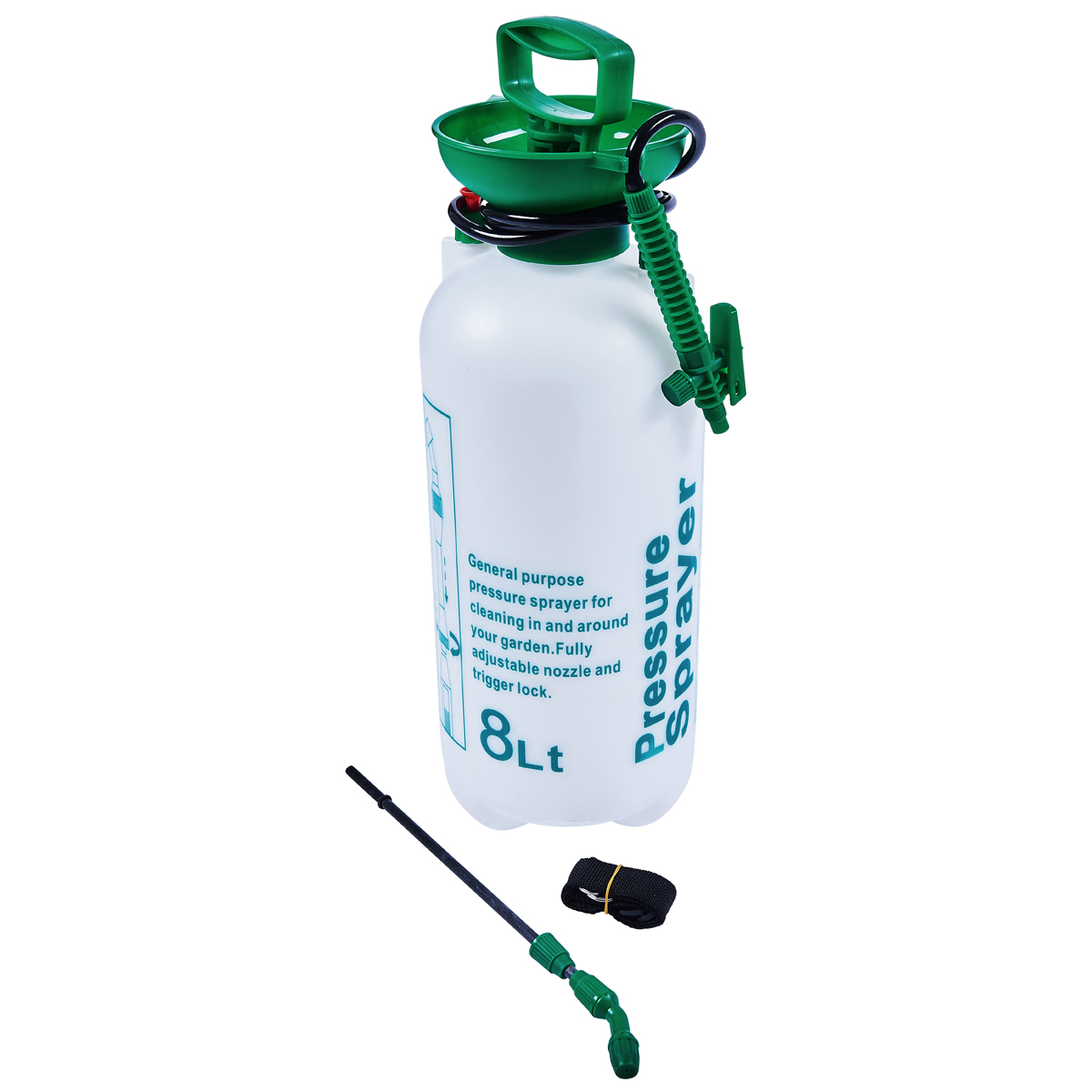 Pressure Sprayer 8 Litre Garden Spray Water Spraying Pump Nozzle Weed Killer LTR 