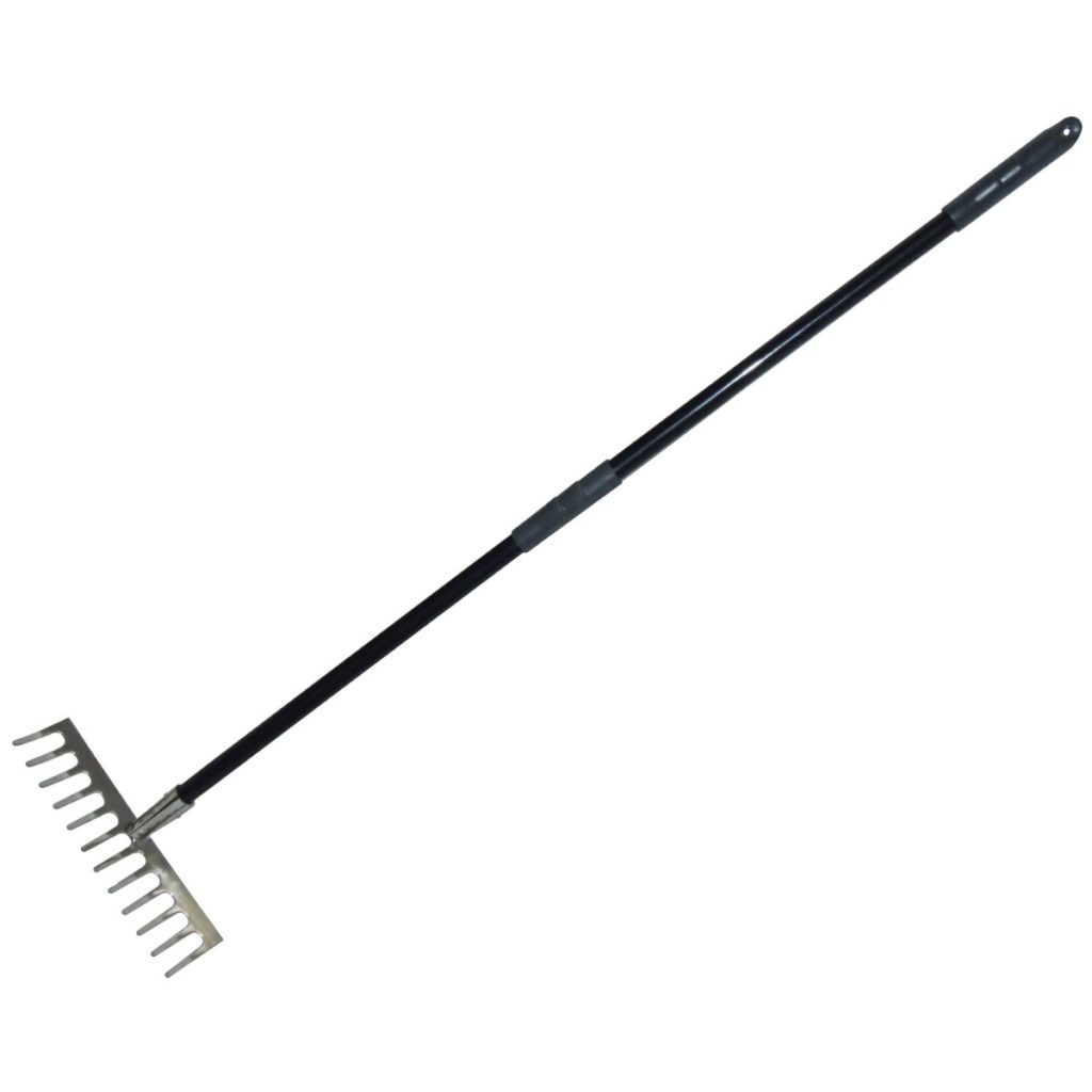 12 tooth soil rake - stainless steel - Amtech