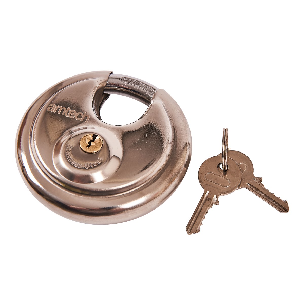 Brand New 90mm Heavy Duty Stainless Steel Disc Padlock security round pad lock 